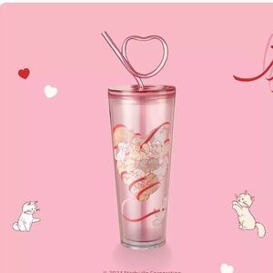 🐈STARBUCKS Cats Together With Heart Straw Cold Cup-24 Oz NEW 2023 CHINA RELEASE